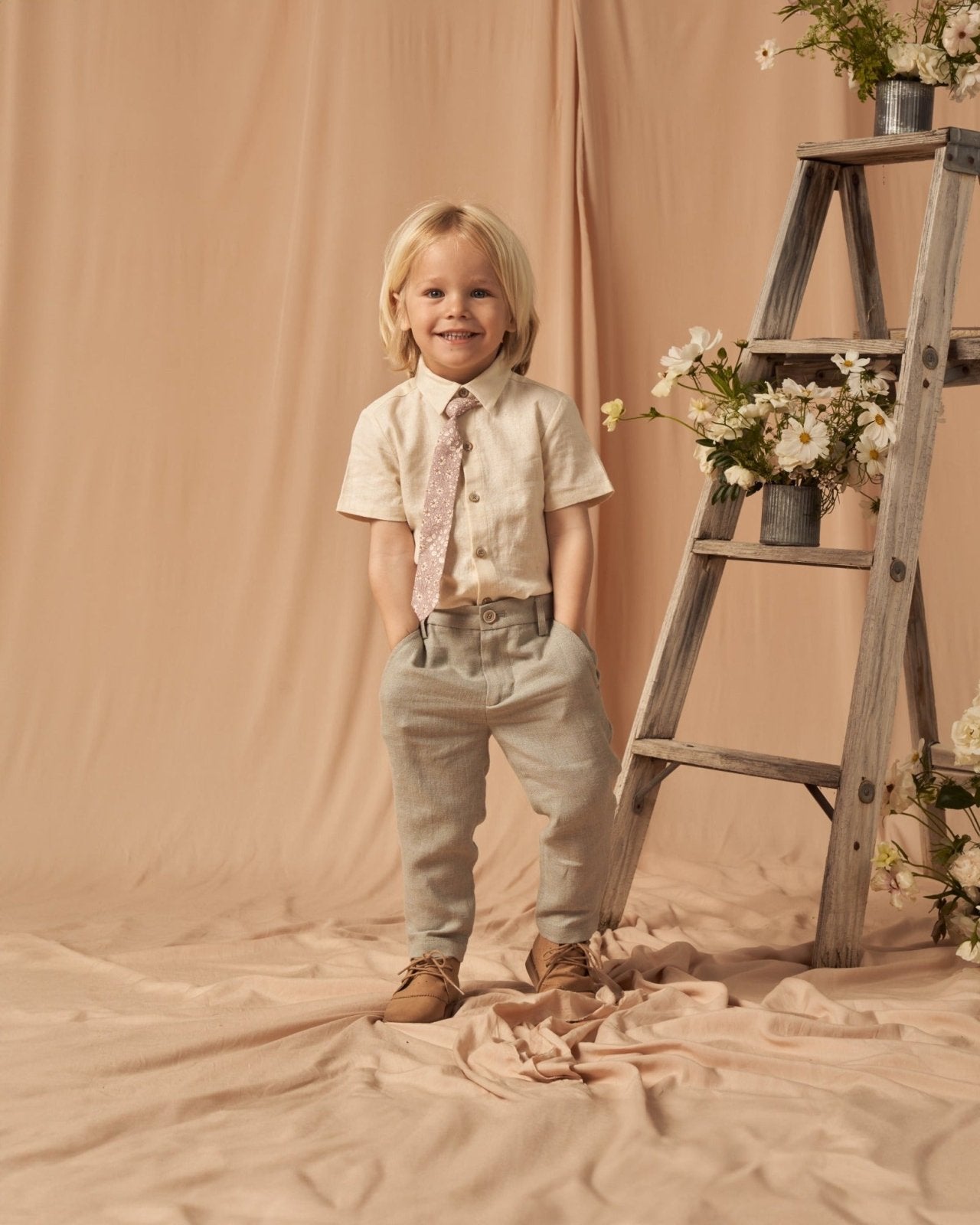 Noralee Boys Sebastian Pants in Sage | HONEYPIEKIDS 