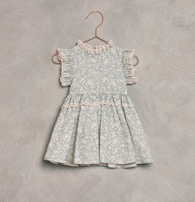 NoraLee Girls Blue Floret Alice Dress | HONEYPIEKIDS | Kids Boutique Dresses