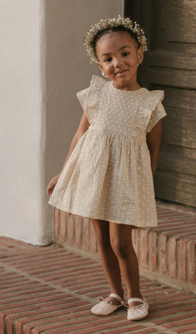 NoraLee Girls Blythe Dress in Champagne | HONEYPIEKIDS | Kids Boutique Clothing