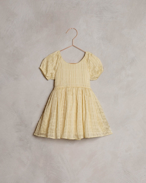 NoraLee Girls Lemon Metallic Luisa Dress | HONEYPIEKIDS | Kids Boutique Clothing