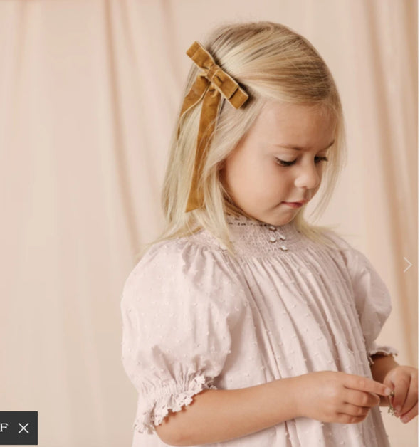 NoraLee Girls Velvet Bow In Several Color Choices | HONEYPIEKIDS | Kids Boutique Clothing