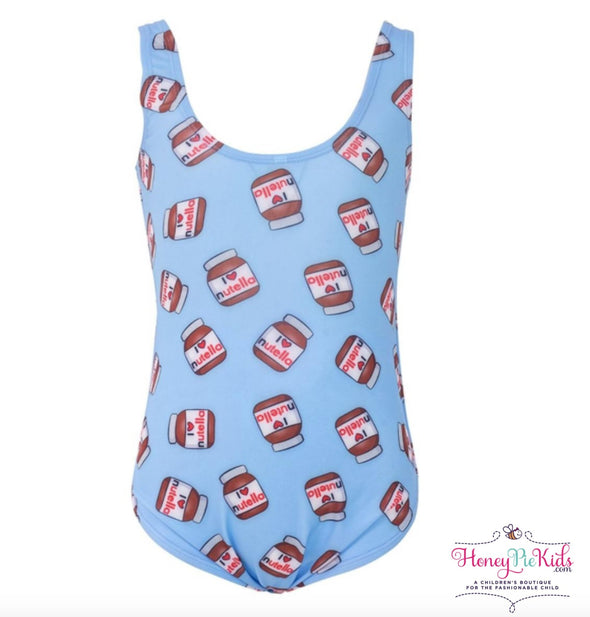 Lola and The Boys Girls Nutella Girls One Piece Swimsuit | HONEYPIEKIDS | Kids Boutique Clothing