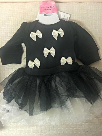 Ooh La La Couture Black and Champagne Little Bows DOLL Dress | HONEYPIEKIDS | Kids Boutique Clothing