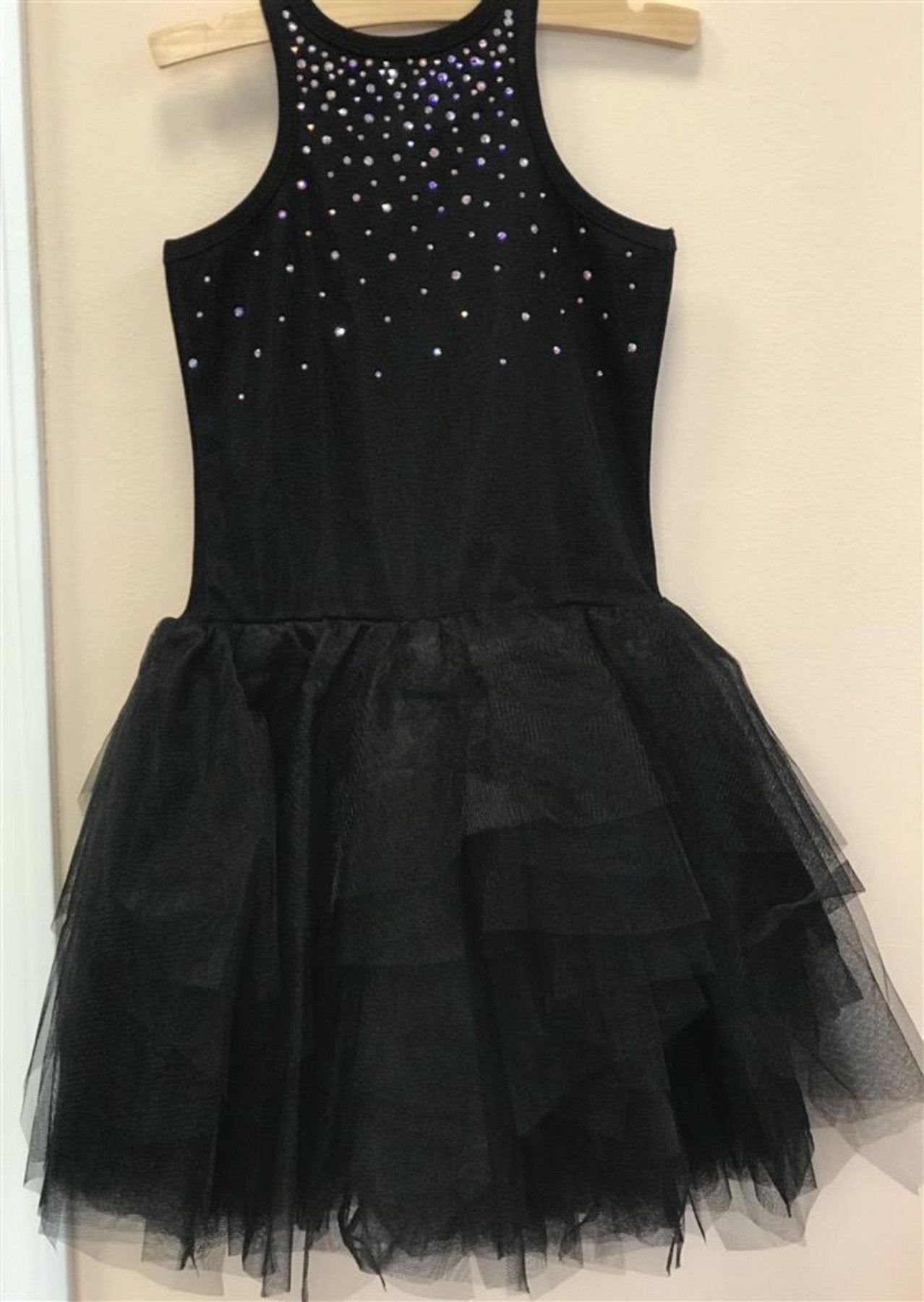 Ooh La La Couture Black Carrie Crystal Dress | HONEYPIEKIDS 