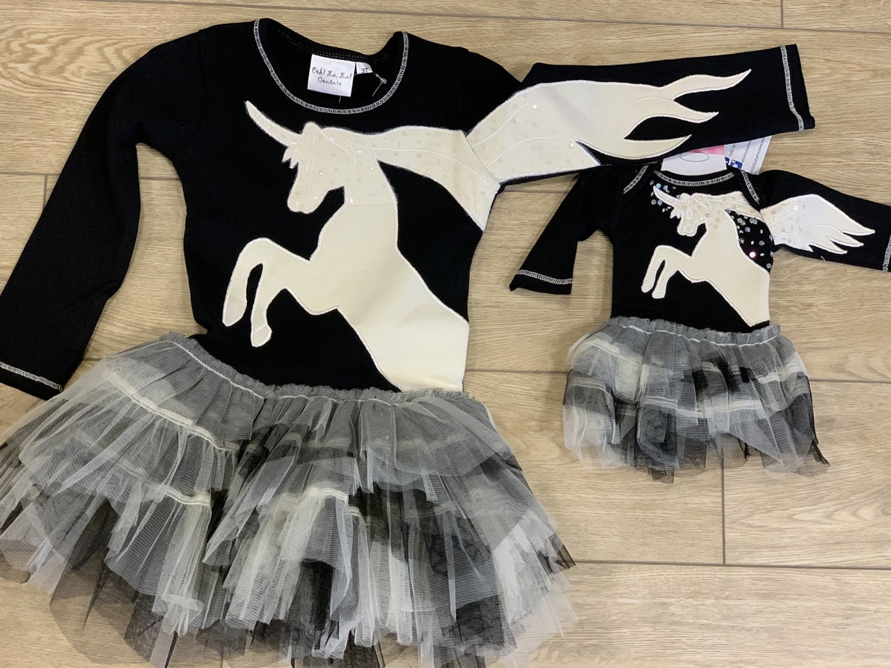 Ooh La La Couture Black Unicorn Dress for DOLLS | HONEYPIEKIDS 
