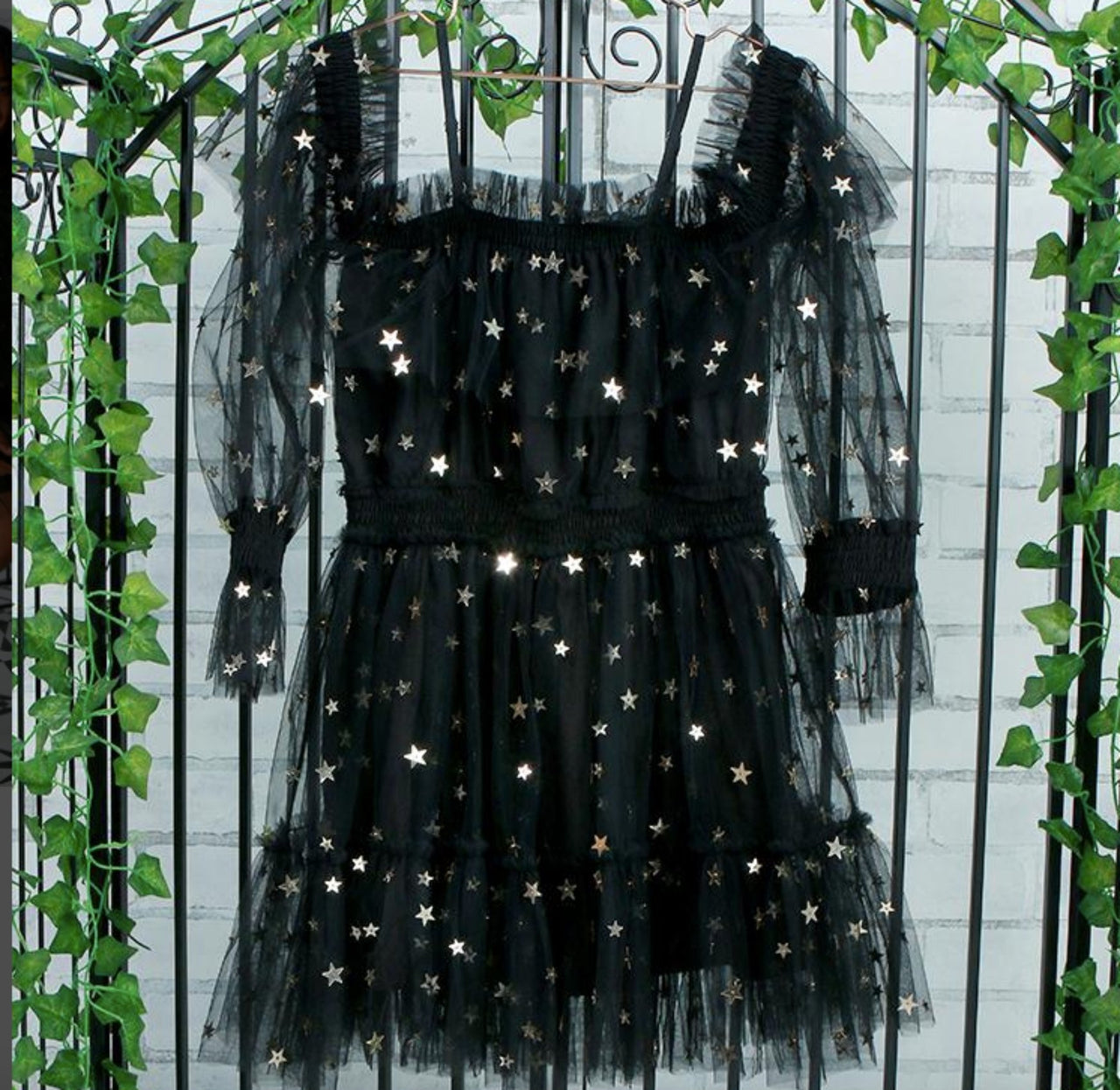 Ooh La La Couture Girls Black Stars Avery Dress | HONEYPIEKIDS 