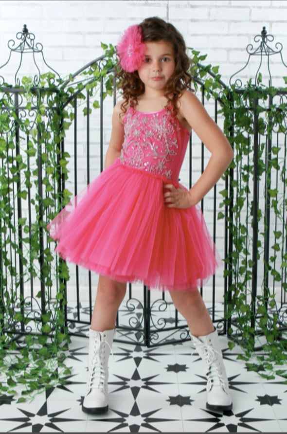 Ooh La La Couture Girls Hot Pink Beverly Tutu Dress | HONEYPIEKIDS | Kids Boutique Clothing