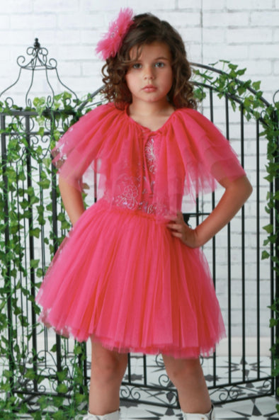 Ooh La La Couture Girls Hot Pink Caplet | HONEYPIEKIDS | Kids Boutique Clothing