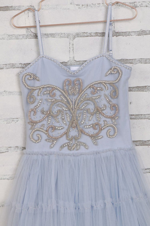 Ooh La La Couture Girls Sky Blue Calliope Long Dress | HONEYPIEKIDS | Kids Boutique Clothing