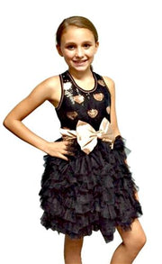 Ooh La La Couture Gold Hearts Sequin WOW Dream Dress | HONEYPIEKIDS 