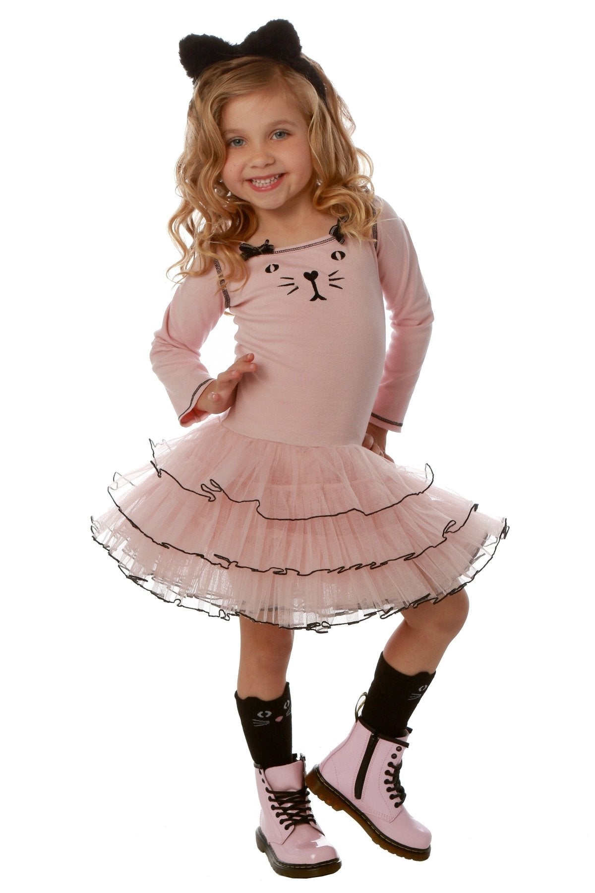 Ooh La La Couture Pink Kitty Tutu Dress | HONEYPIEKIDS 