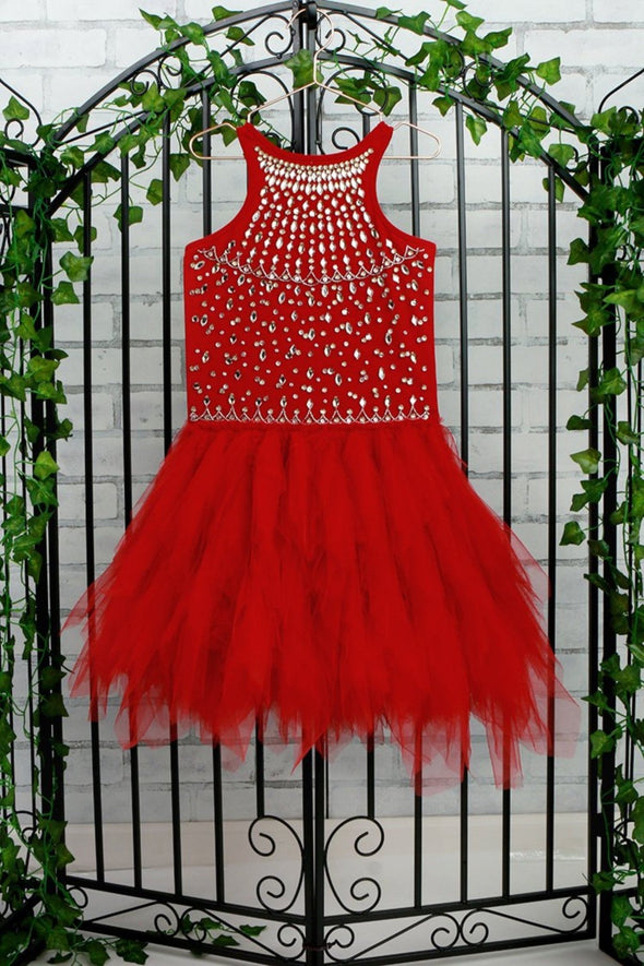Ooh La La Couture Red Ruby Dress | HONEYPIEKIDS | Kids Boutique Clothing