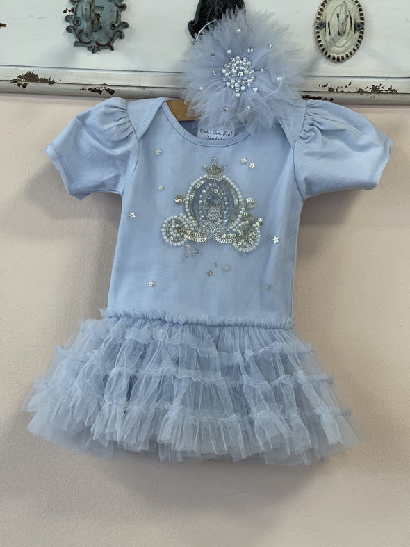 Ooh La La Couture Sky Blue Crystals & Pearls Flower Hair & Strap Clip | HONEYPIEKIDS | Kids Boutique Clothing