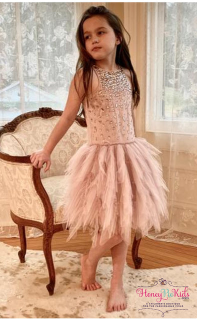 Ooh La La Couture Vintage Patisserie Sparkly Rose Dress | HONEYPIEKIDS | Kids Boutique Clothing