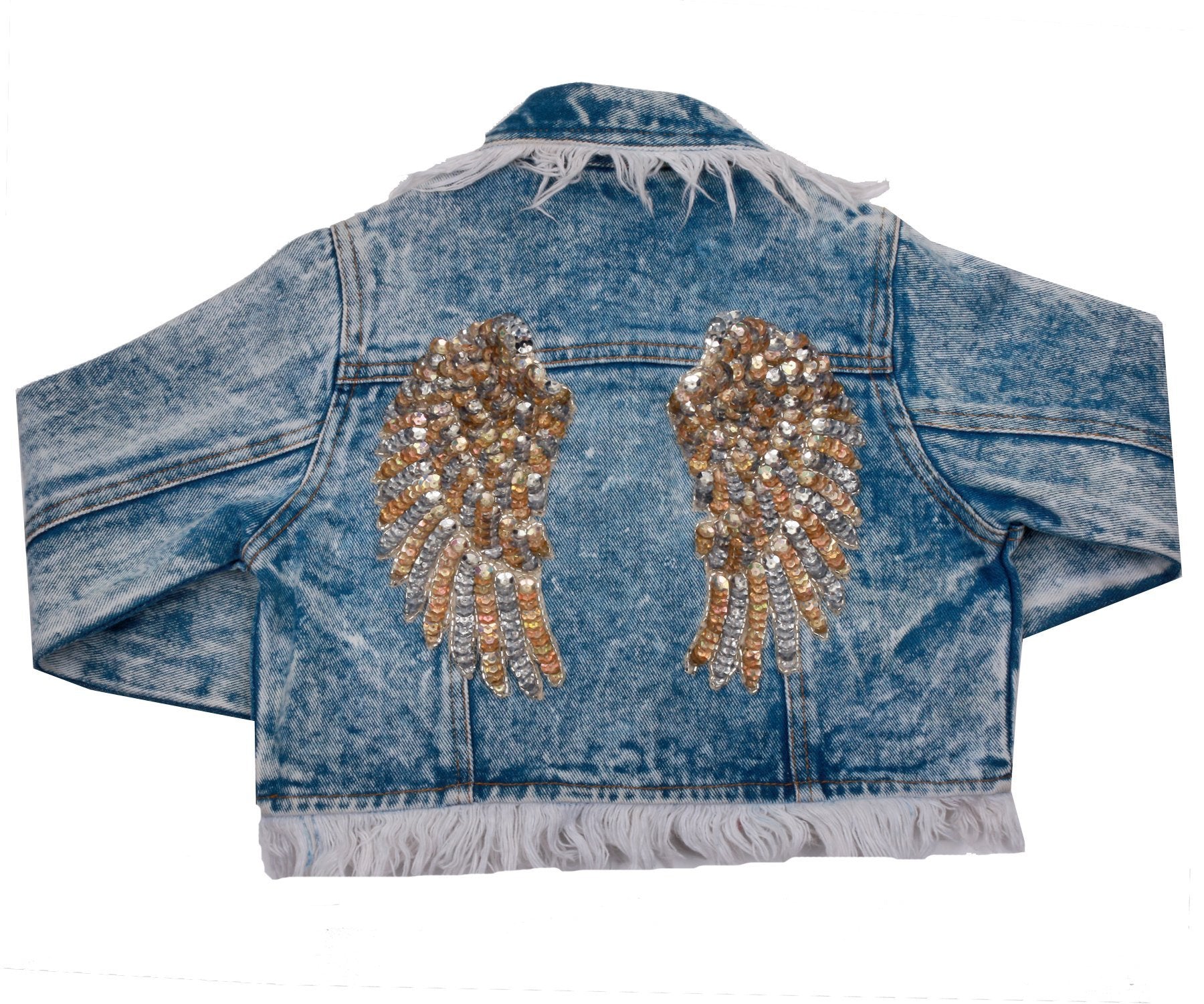 Ooh La La Couture Wings Denim Jacket | HONEYPIEKIDS 