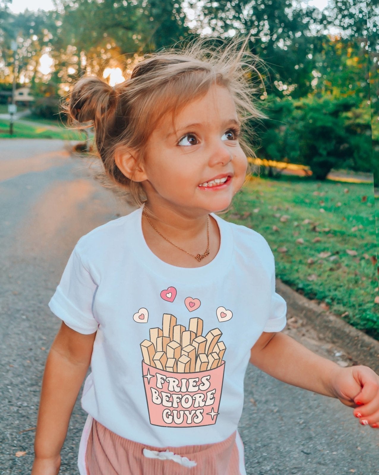 Girls Fries Before Guys T-Shirt | HONEYPIEKIDS 