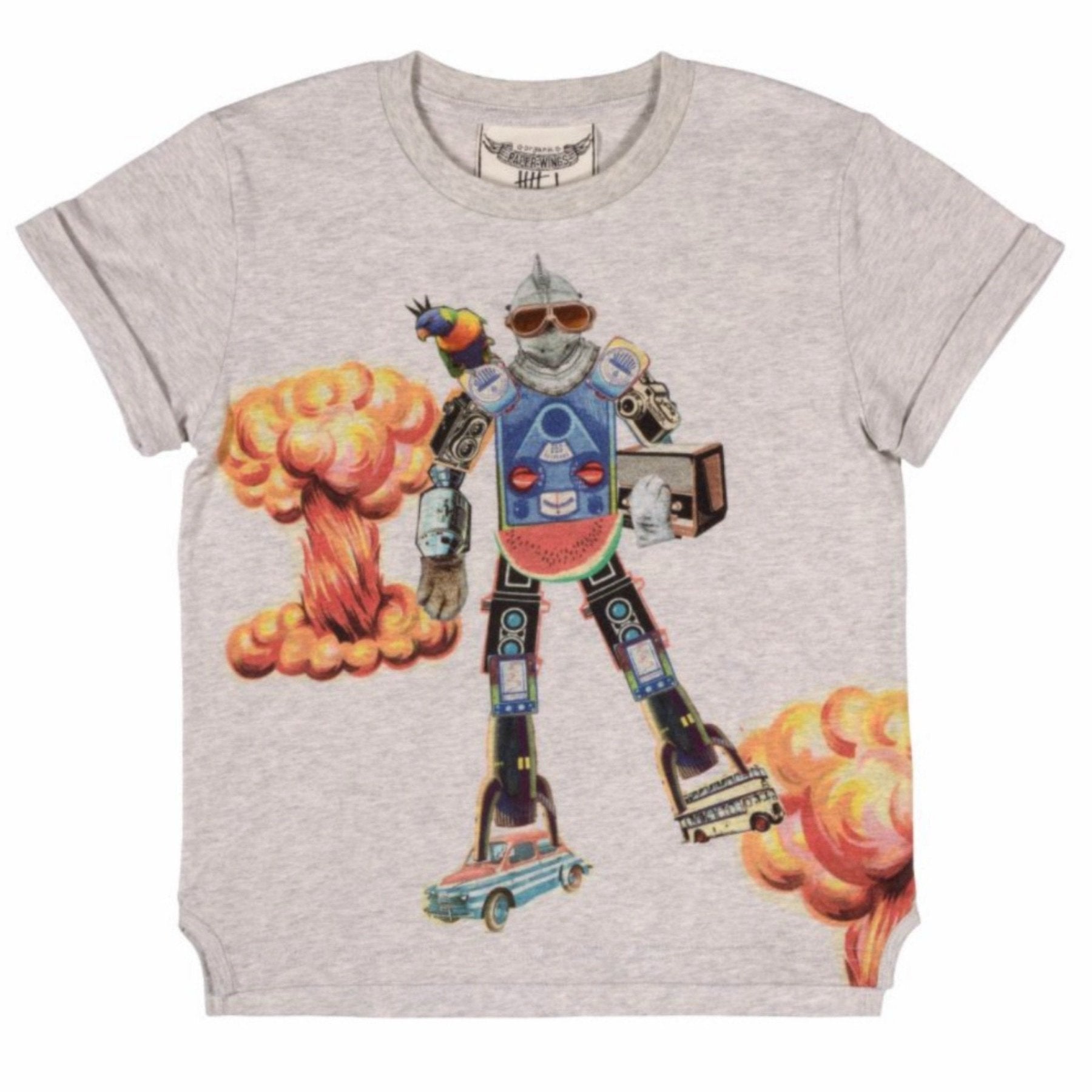 Paper Wings Boys Bang Bang Robots Tee | HONEYPIEKIDS 
