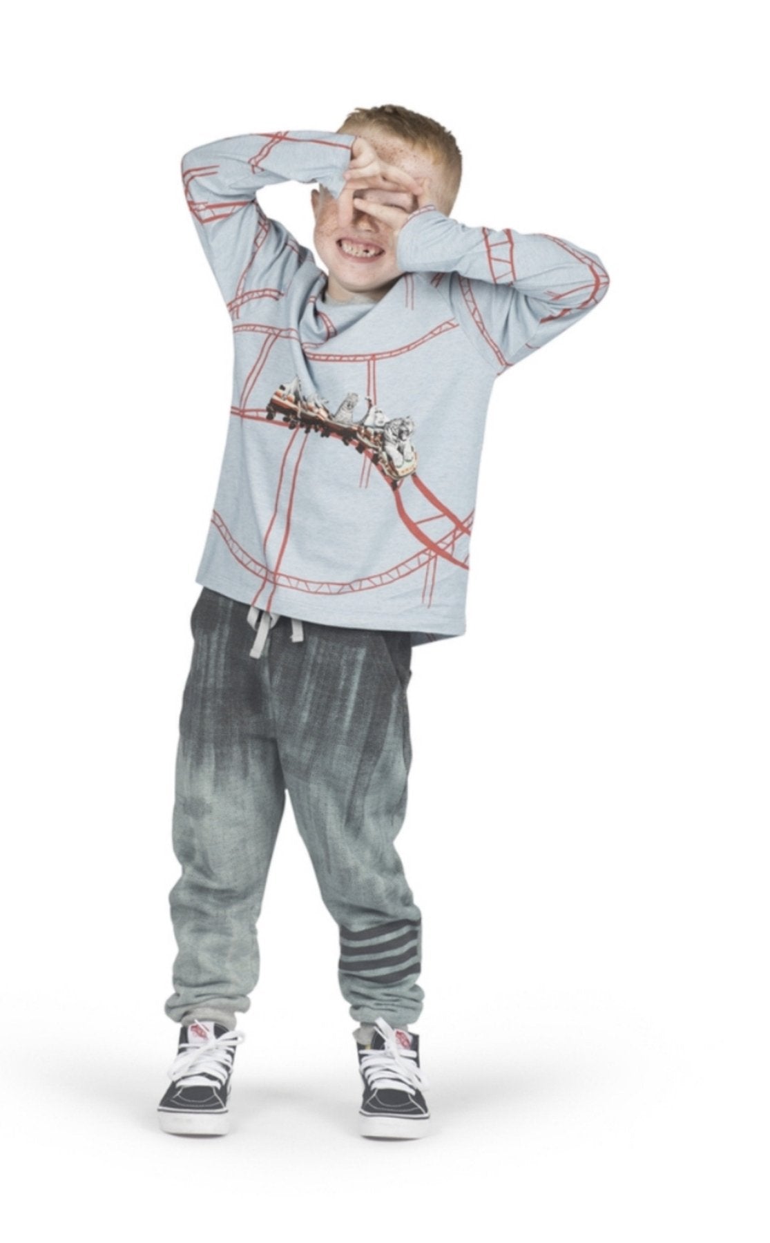 Paper Wings Boys Texta Ombre Charcoal Trackies | HONEYPIEKIDS 