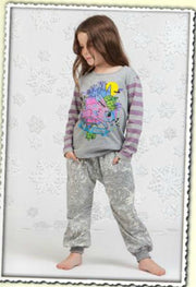 Paper Wings Girls Grey Trekkie Pants | HONEYPIEKIDS 