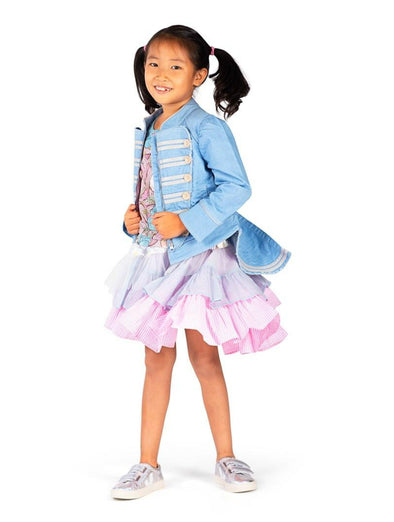 Paper Wings Girls Sequin Tulle Skirt | HONEYPIEKIDS | Kids Boutique Clothing