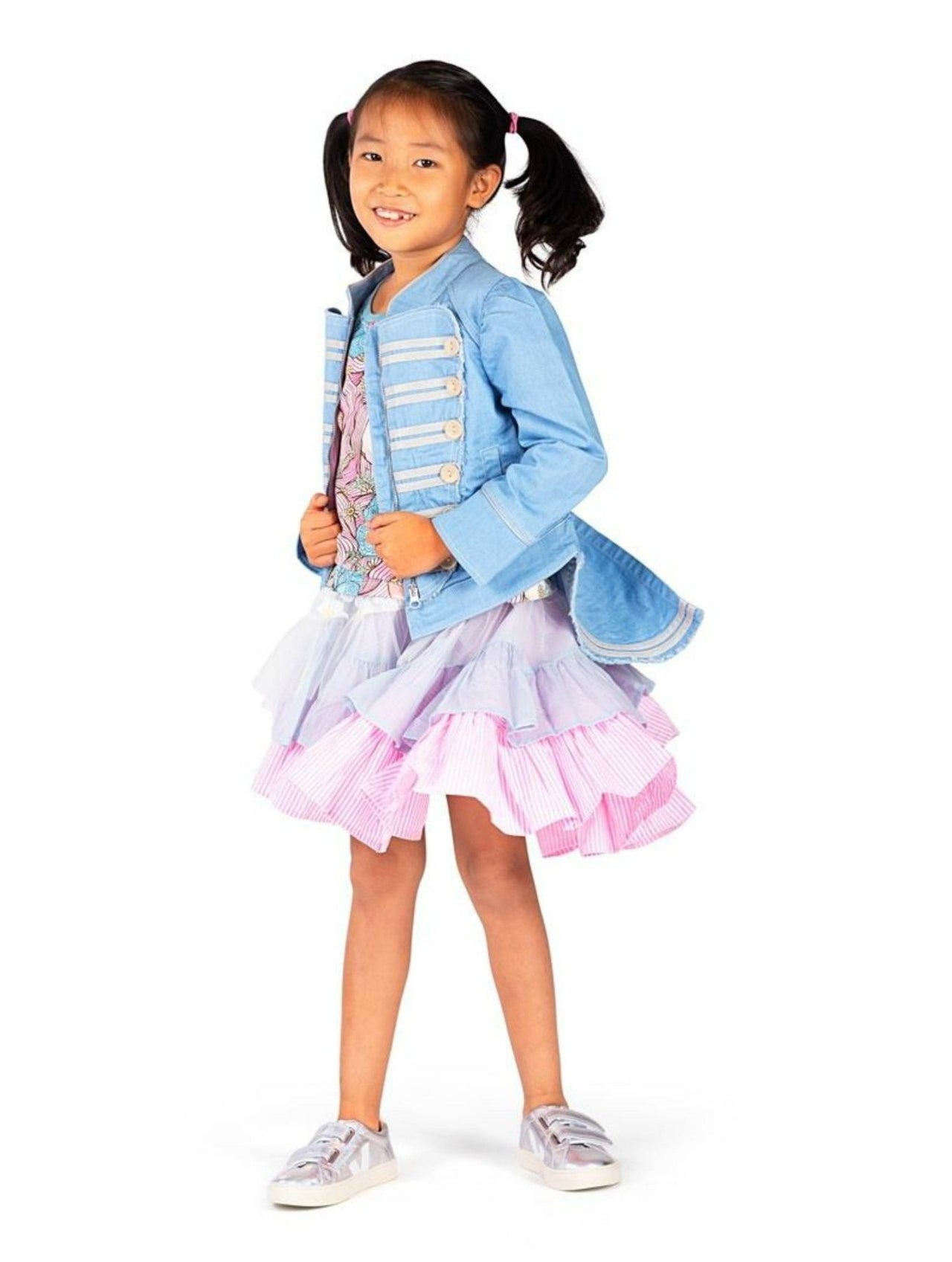 Paper Wings Girls Sequin Tulle Skirt | HONEYPIEKIDS 