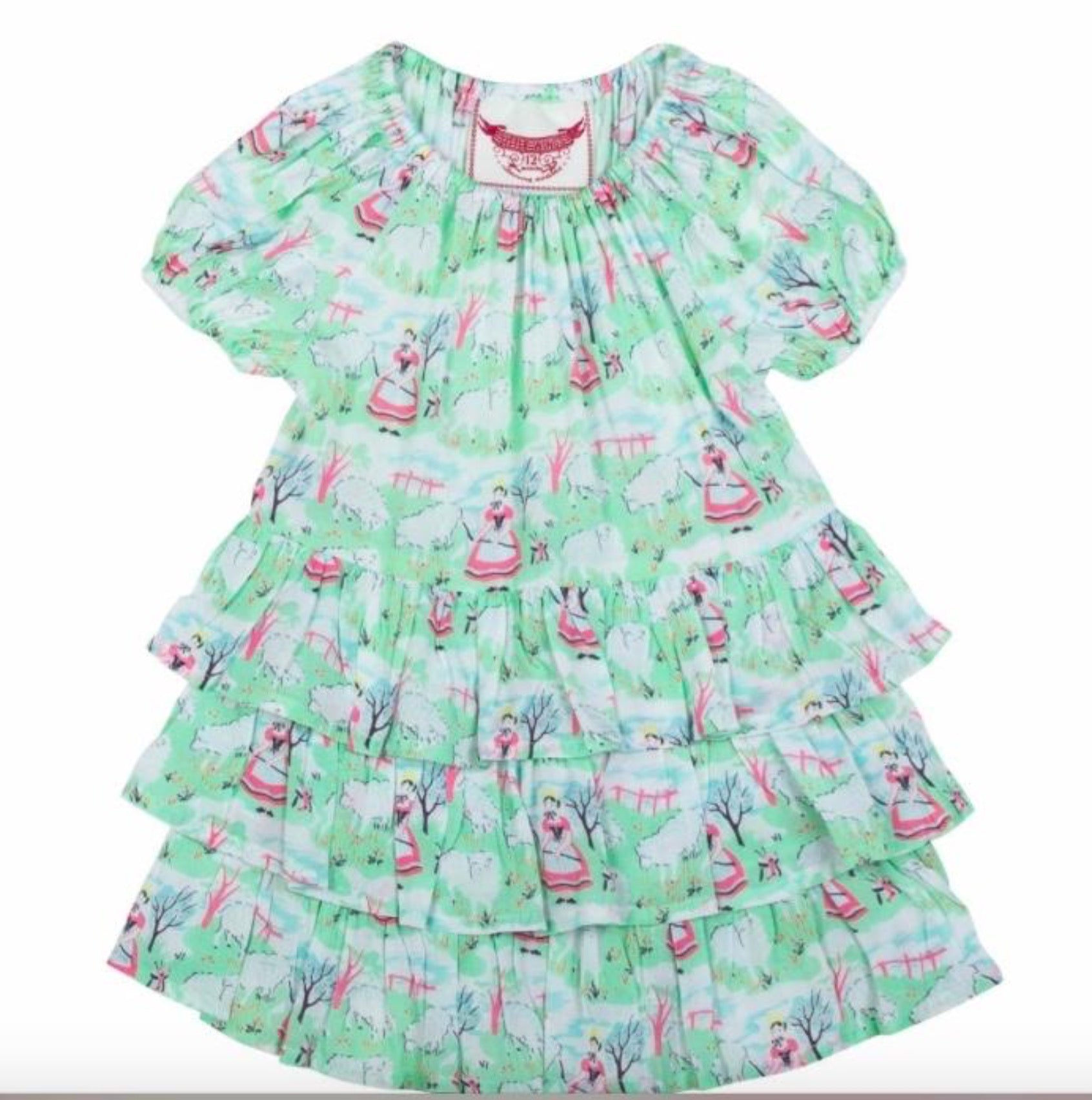 Paper Wings Infant Girls Bo Peep Puff Sleeve Dress | HONEYPIEKIDS 