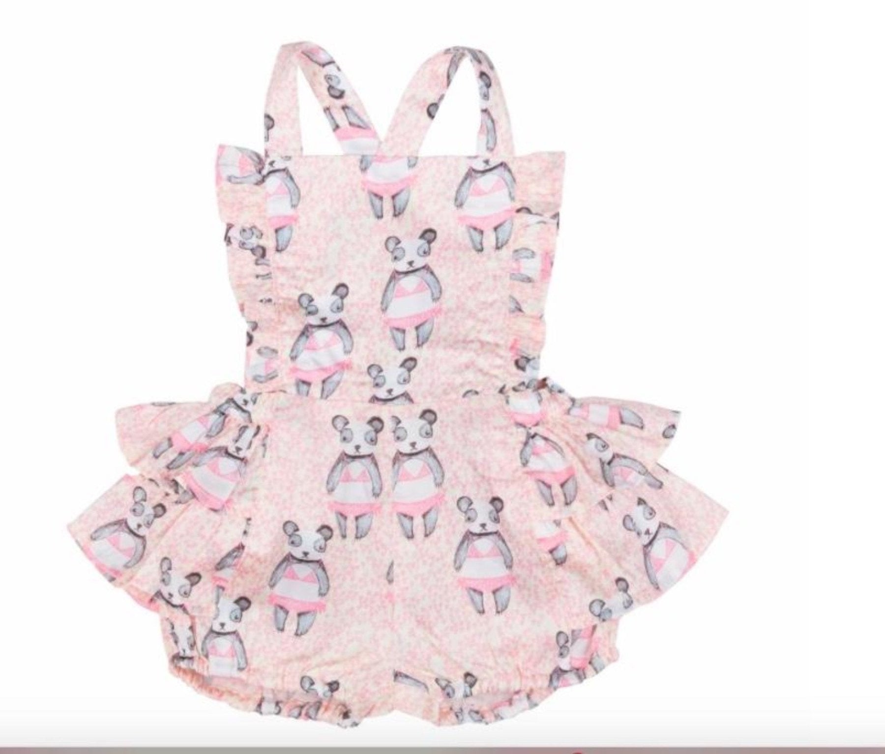 Paper Wings Infant Girls Random Pandas Romper | HONEYPIEKIDS 