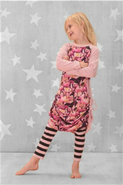 Paper Wings Jersey Drawstring Maxi dress | HONEYPIEKIDS | Kids Boutique Clothing