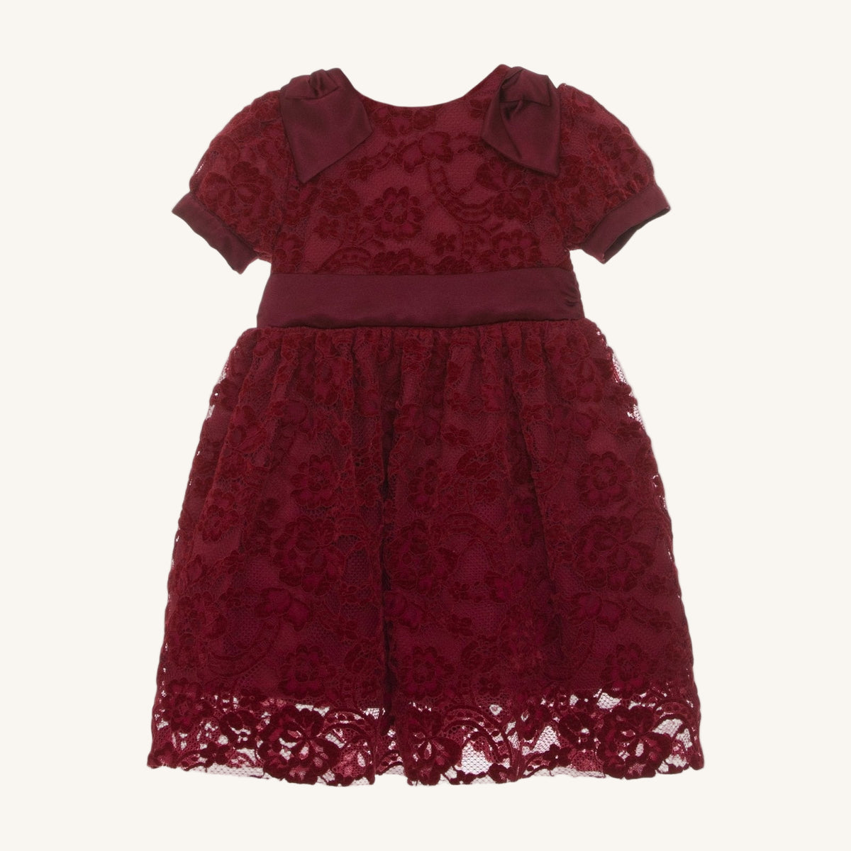 Patachou Girls Bordeaux Lace Holiday Dress | HONEYPIEKIDS 6 Months