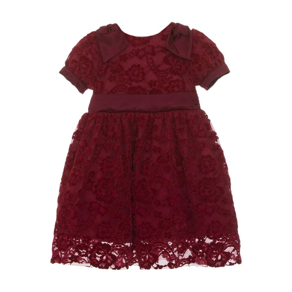Patachou Baby & Toddler Girls Holiday Bordeaux Lace Dress | HONEYPIEKIDS | Kids Boutique Clothing