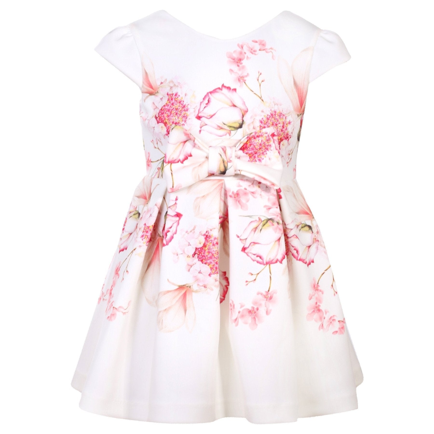 Patachou Girls Pink Botanical Printed Dress | HONEYPIEKIDS 