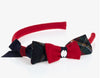 Patachou Girls Red Tartan Double Bow Headband | HONEYPIEKIDS | Kids Boutique Clothing