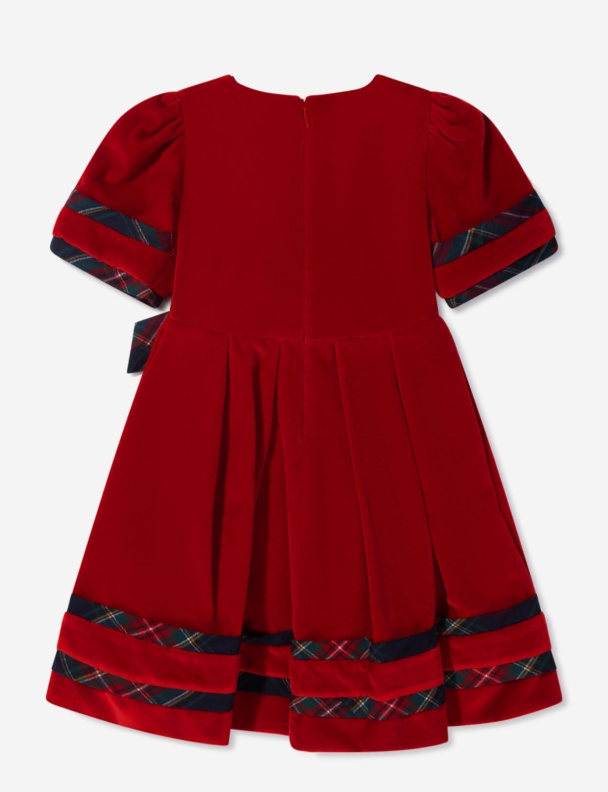 patachou red dress Patachou Girls Red Satin Bow Puff Sleeve Summer Party Dress