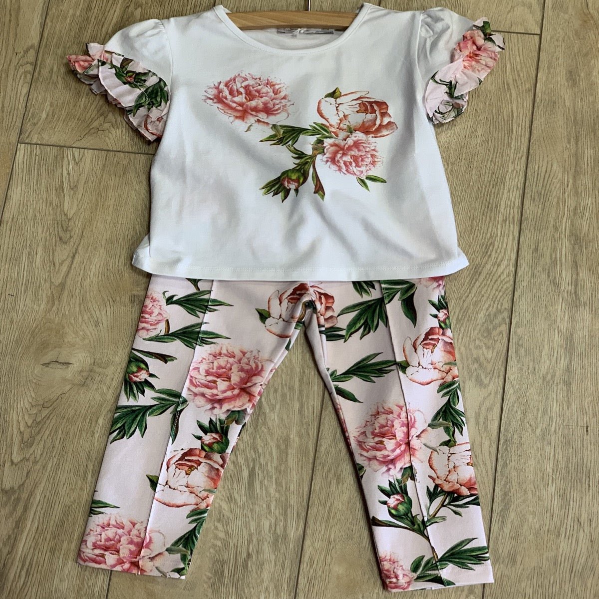 Patachou Girls White and Pink Roses Shirt | HONEYPIEKIDS 