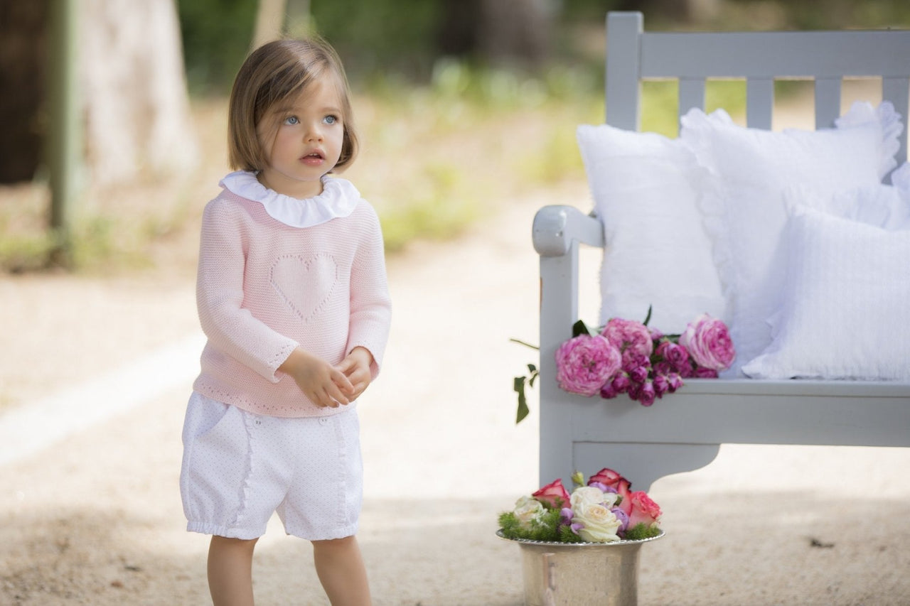 Patachou Infant to Toddler Girls Pink Dot Shorts | HONEYPIEKIDS 