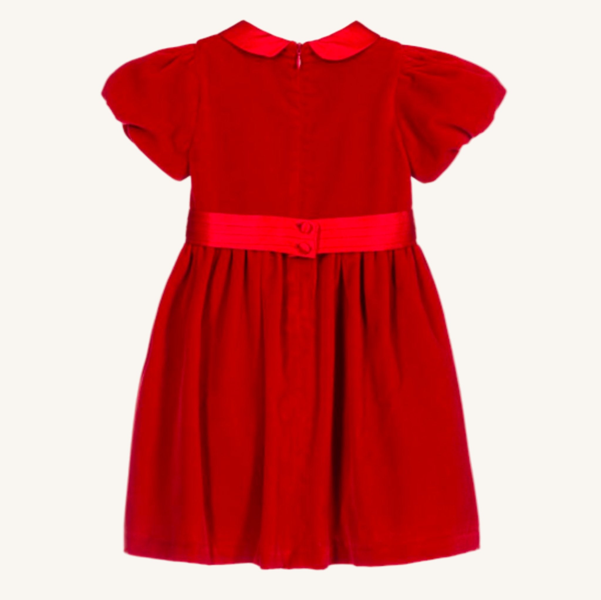 Patachou Little Girls Red Velvet Bow Dress | HONEYPIEKIDS 12 Months