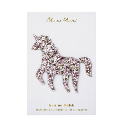 Meri Meri Glitter Unicorn Iron On Patch | HONEYPIEKIDS | Kids Boutique Clothing