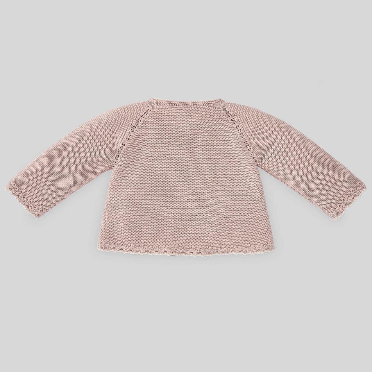 Paz Rodriguez Baby Girl Essential Pink Knit Cardigan | HONEYPIEKIDS 