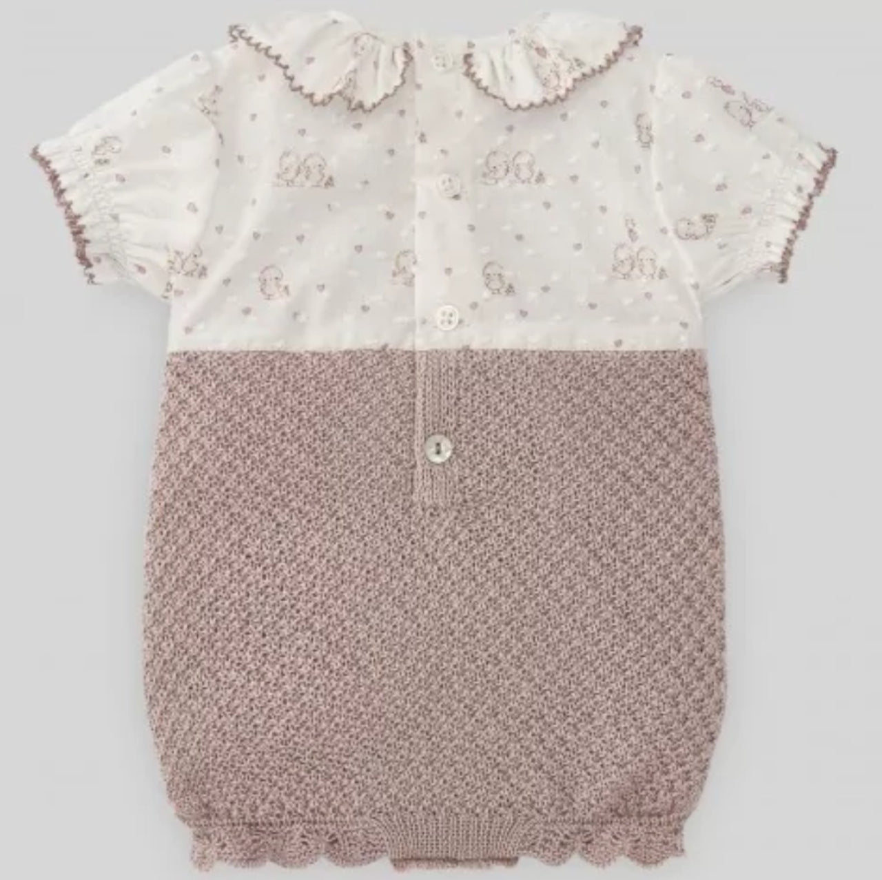 Paz Rodriguez Baby Girls Pink PIO PIO Knit Romper | HONEYPIEKIDS 