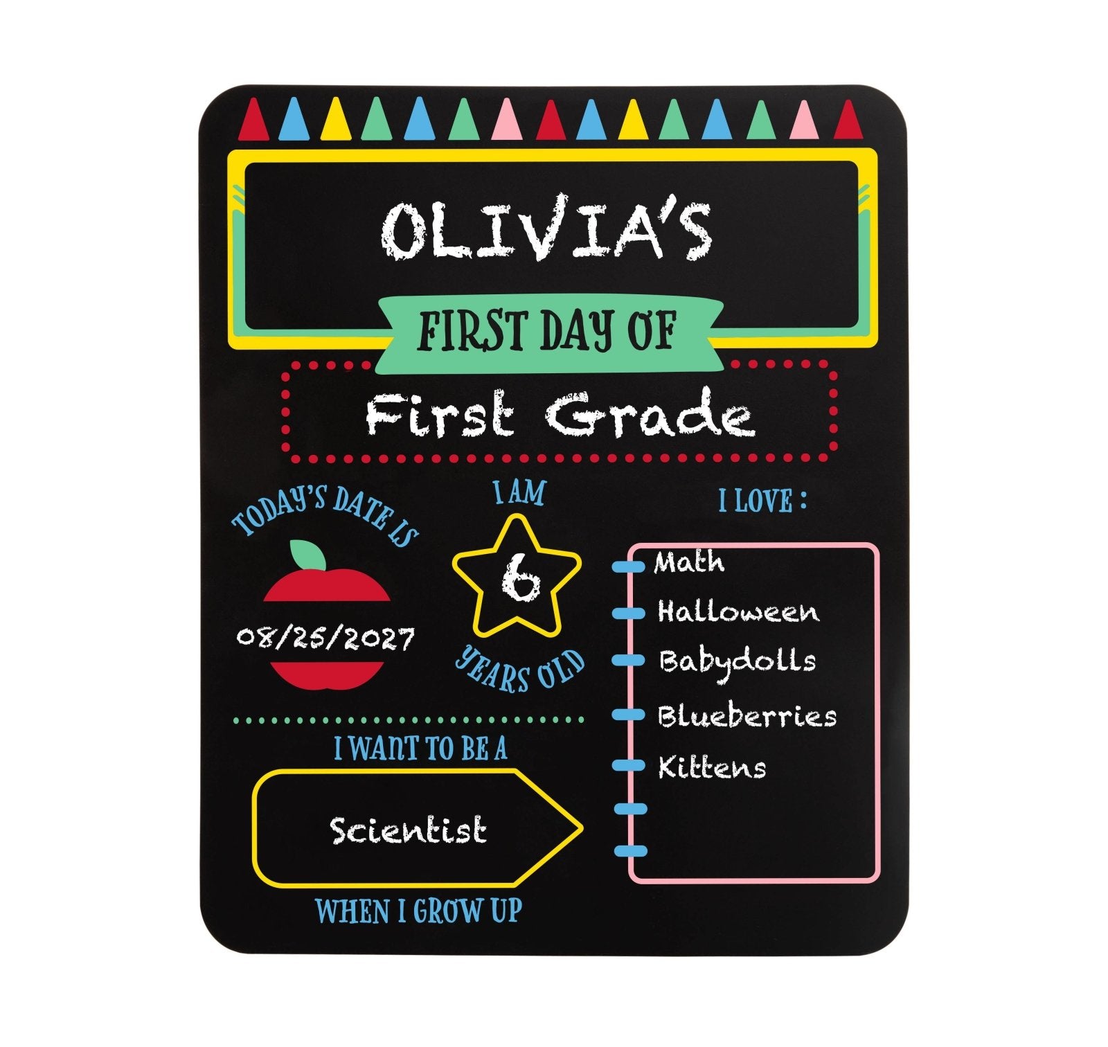 First and Last Day of School Reversible Chalkboard | HONEYPIEKIDS 