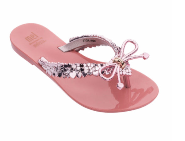Mini Melissa Mel Harmonic Chrome III Rose Gold Sandals | HONEYPIEKIDS | Kids Boutique Clothing
