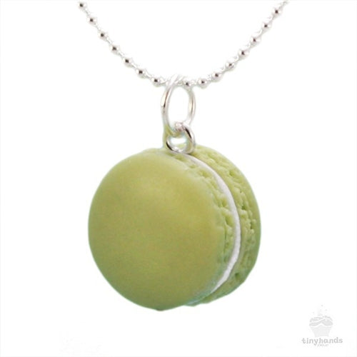 TINY HANDS SCENTED PISTACHIO FRENCH MACARON NECKLACE | HONEYPIEKIDS | Kids Boutique Clothing