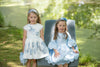 Patachou Girls Blue Botanical Flowers Printed Dress | HONEYPIEKIDS | Kids Boutique Clothing