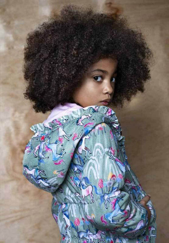 Paper Wings Wild Horses Puffer Jacket | HONEYPIEKIDS | Kids Boutique Clothing