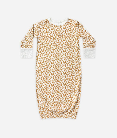 Quincy Mae Baby Bamboo Cheetah Print Baby Gown Pajamas | HONEYPIEKIDS | Kids Boutique Clothing