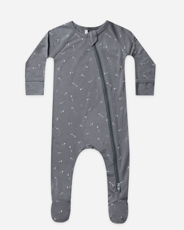Quincy Mae Baby Boy Bamboo Night Sky Zip Up Footed Pajamas | HONEYPIEKIDS | Kids Boutique Clothing
