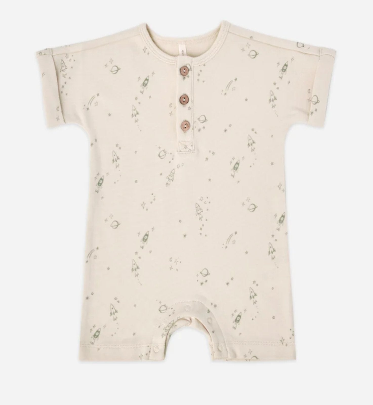 Quincy Mae Baby Boys SPACE Organic One Piece Romper | HONEYPIEKIDS 