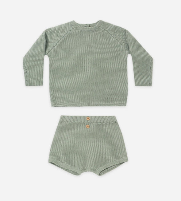 Quincy Mae Baby & Toddler Organic Knit Sweater & Shorts Set  - 3 Color Choices | HONEYPIEKIDS | Kids Boutique Clothing