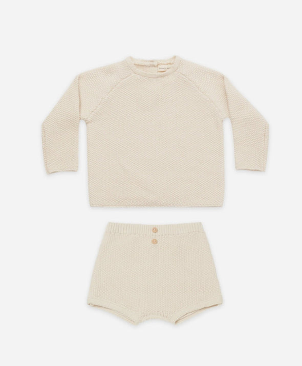 Quincy Mae Baby & Toddler Organic Knit Sweater & Shorts Set  - 3 Color Choices | HONEYPIEKIDS | Kids Boutique Clothing