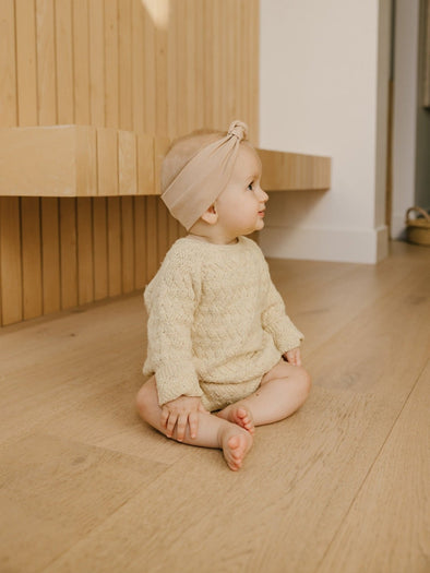 Quincy Mae Baby & Toddler Mira Heathered Yellow Knit SET | HONEYPIEKIDS | Kids Boutique Clothing